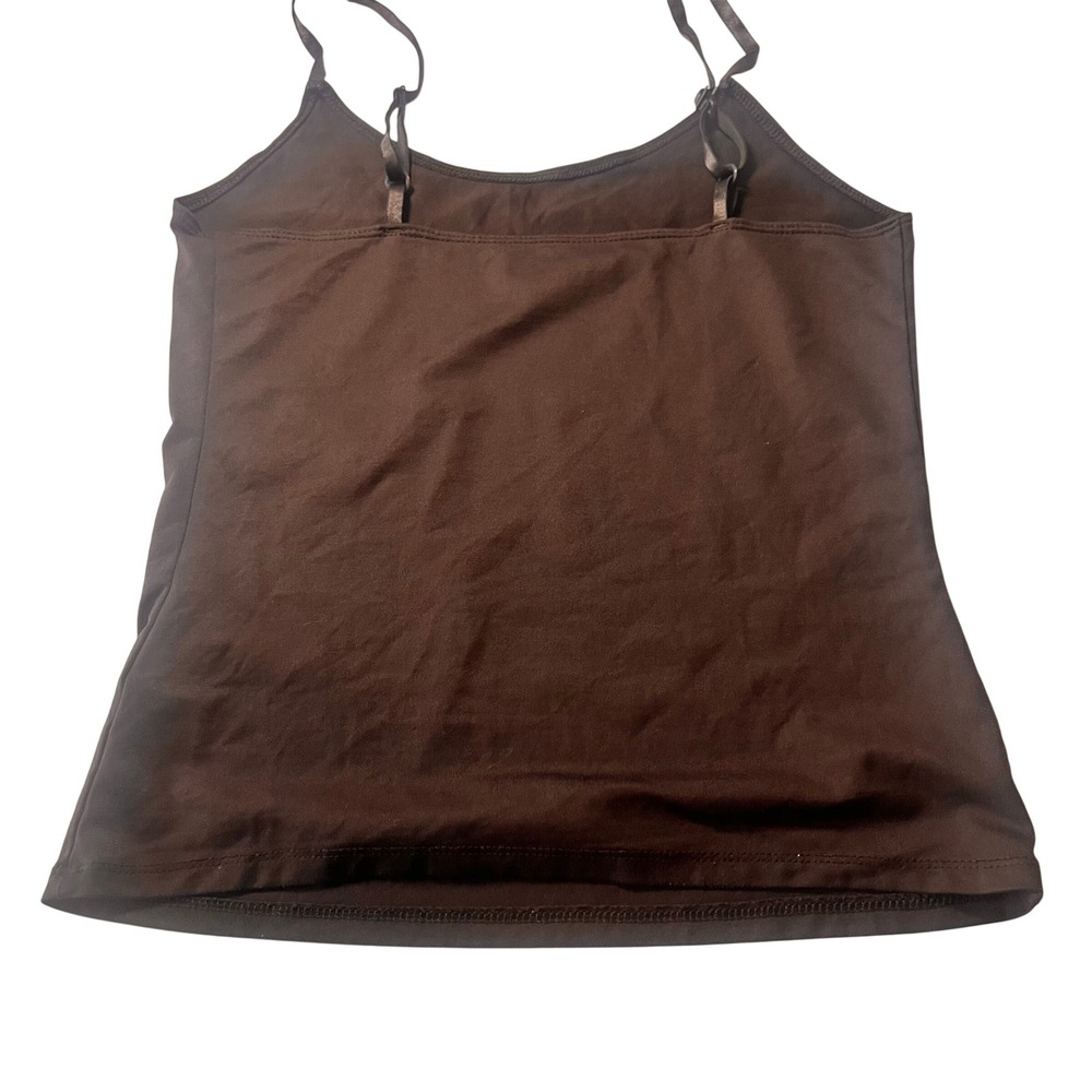 Coldwater Creek Brown Camisole Shelf Bra Adjustable Strap Tank Top XXS 2 - Picture 2 of 4